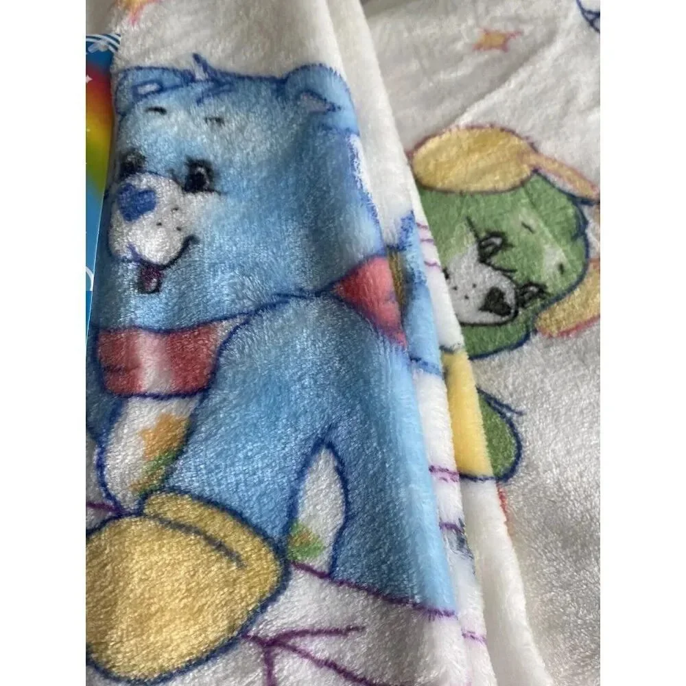 Care Bears Christmas Winter Snowball Fight  Soft Throw Blanket 50” X 70” NEW‎